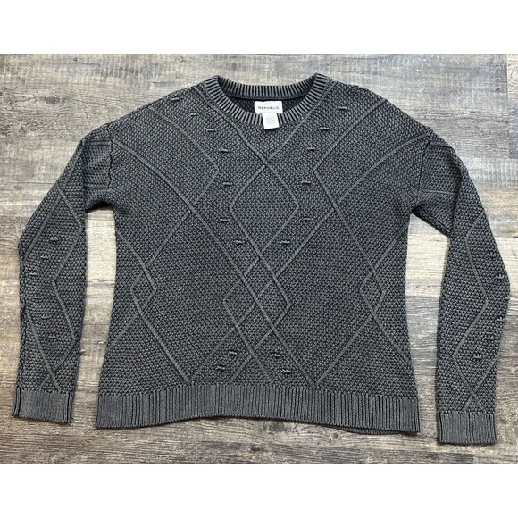 FOR THE REPUBLIC Gray Chunky Knit Sweater Men's Size Small - Picture 10 of 10